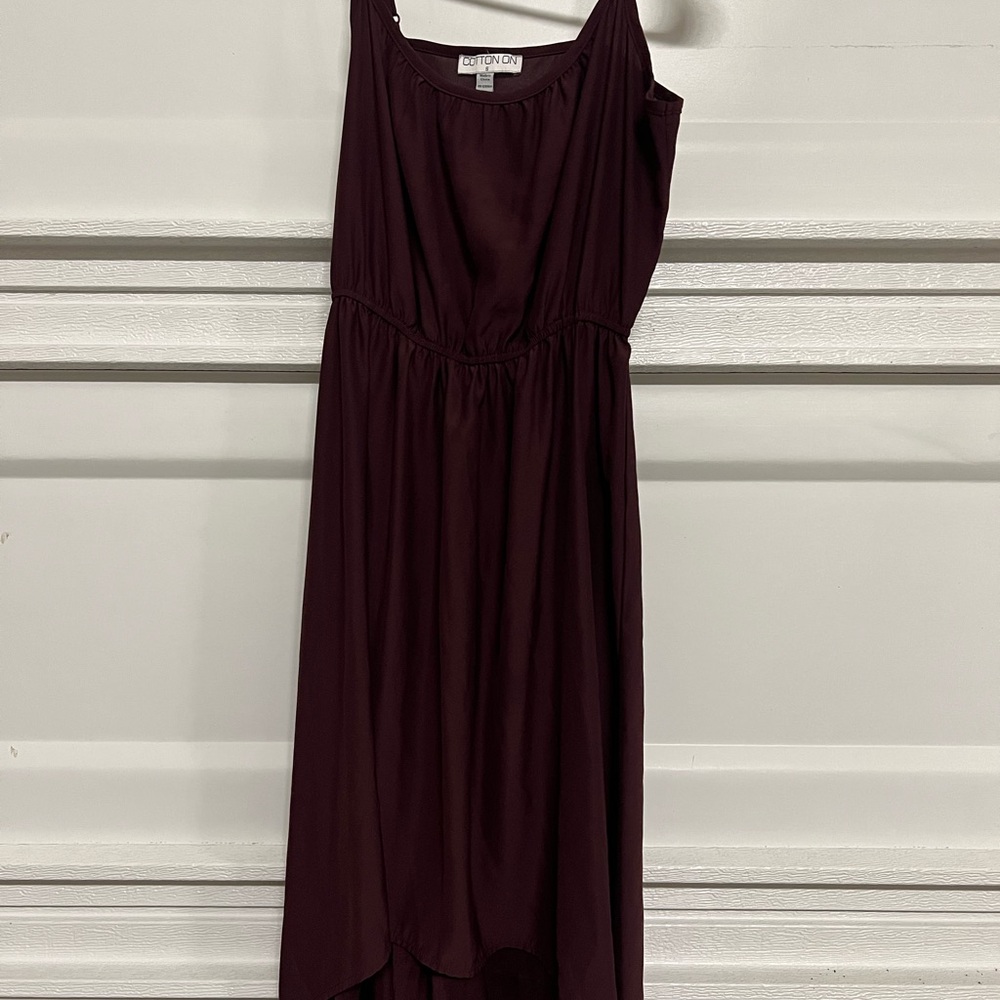 Cotton On Deep Burgundy High Low Dress
